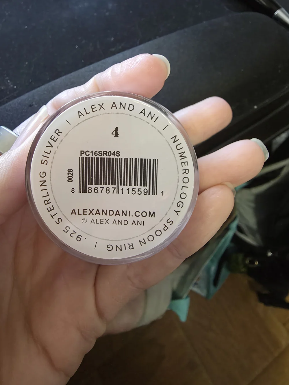 Alex and Ani Silver Numerology Spoon Ring
